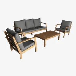 Gartenlounge-Set für 5 Personen aus Akazienholz