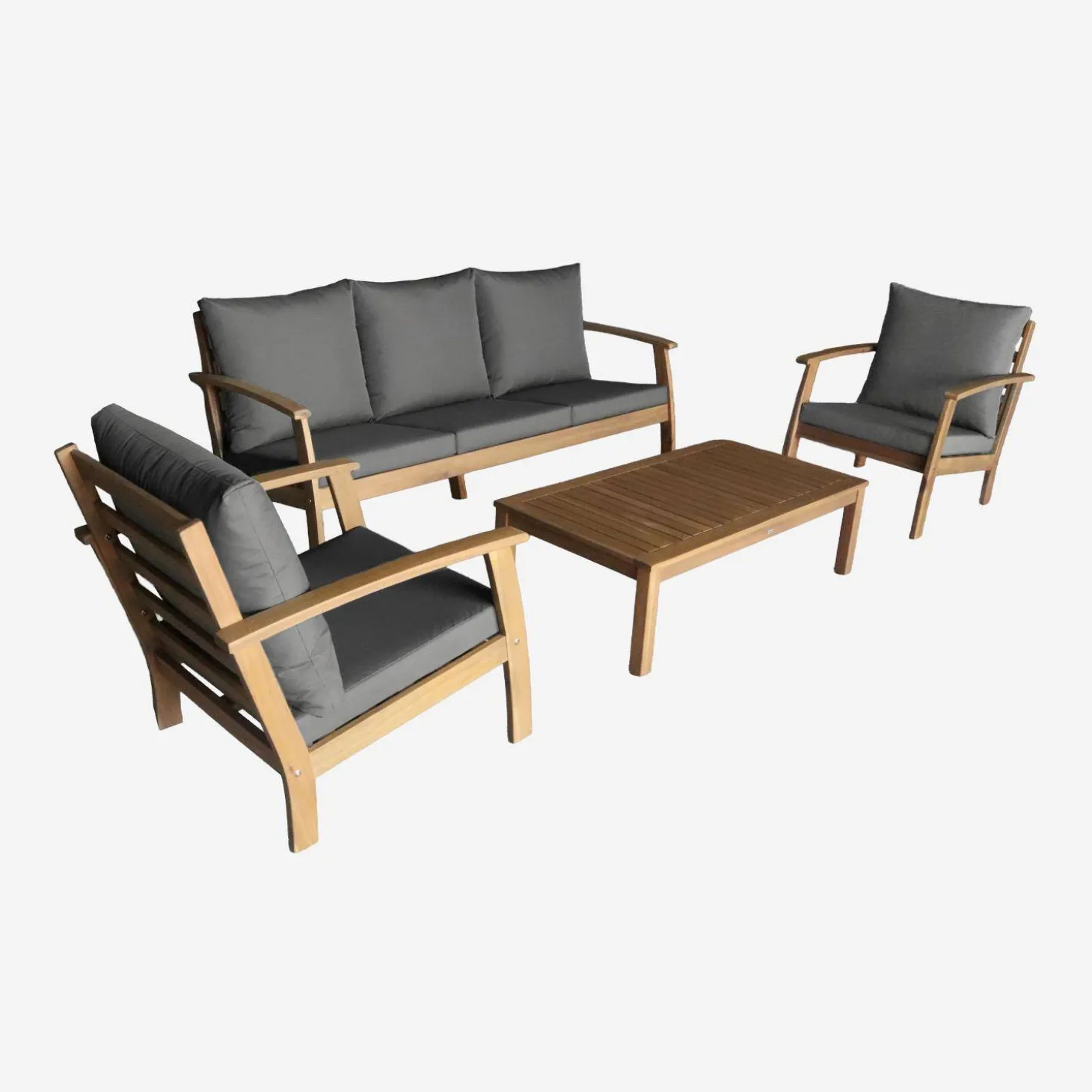 Gartenlounge-Set für 5 Personen aus Akazienholz