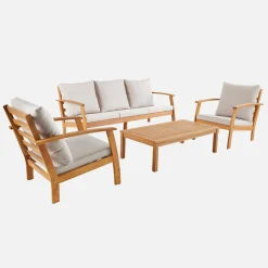Gartenlounge-Set für 5 Personen aus Akazienholz