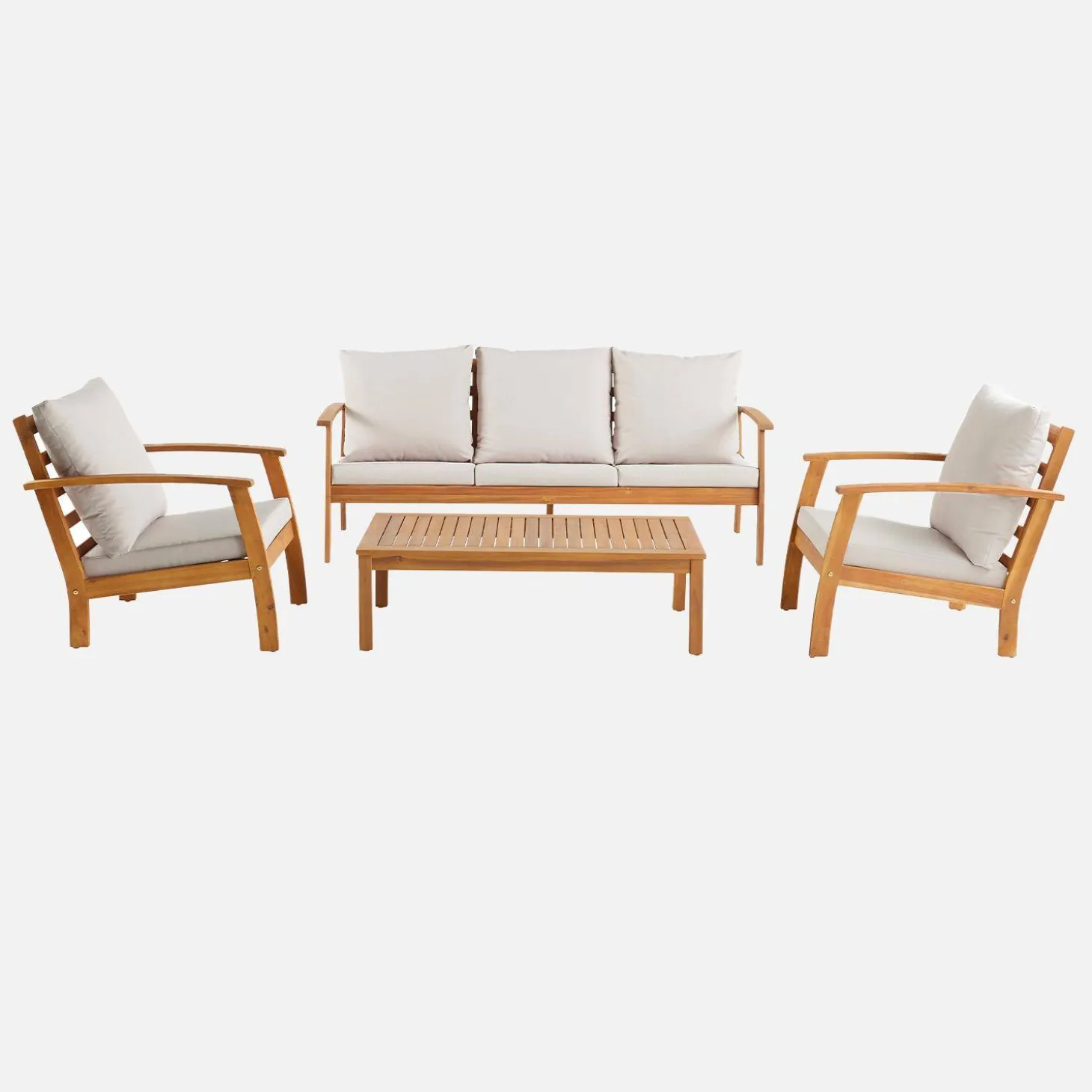 Gartenlounge-Set für 5 Personen aus Akazienholz