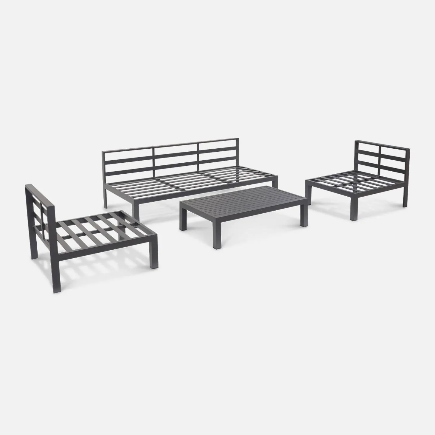 Gartenlounge-Set XXL Aluminium 5-Sitzer