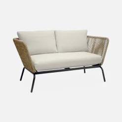 Gartenlounge Singapur mit Sofa und 2 Sesseln