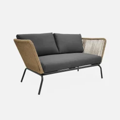 Gartenlounge Singapur mit Sofa und 2 Sesseln