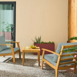 Gartenmöbel aus Akazienholz für 2 Personen
