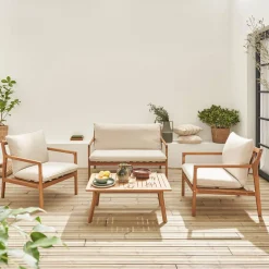 Gartenmöbelset Akazie 4 Personen