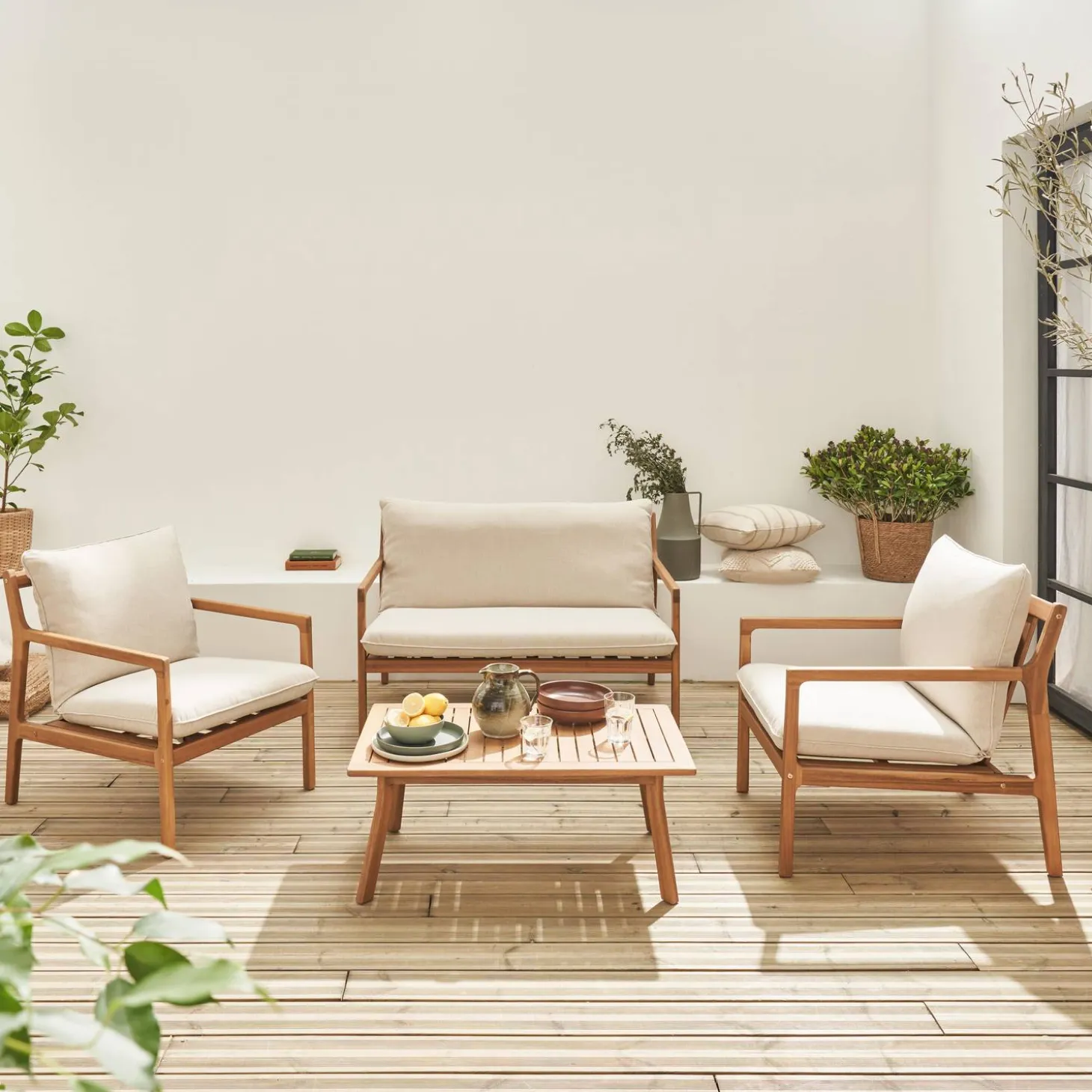 Gartenmöbelset Akazie 4 Personen