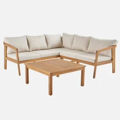 Gartenmöbelset aus Akazie für 5 Personen