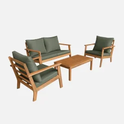 Gartenmöbelset aus Akazienholz für 4 Personen