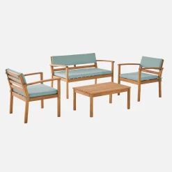 Gartenmöbelset aus Akazienholz für 4 Personen