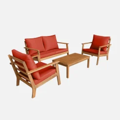 Gartenmöbelset aus Akazienholz für 4 Personen
