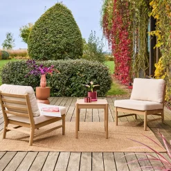 Gartenmöbelset aus Akazienholz für 2 Personen