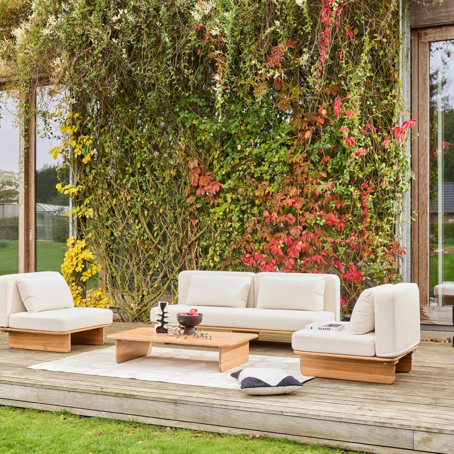 Gartenmöbel-Set aus Akazienholz für 4 Personen