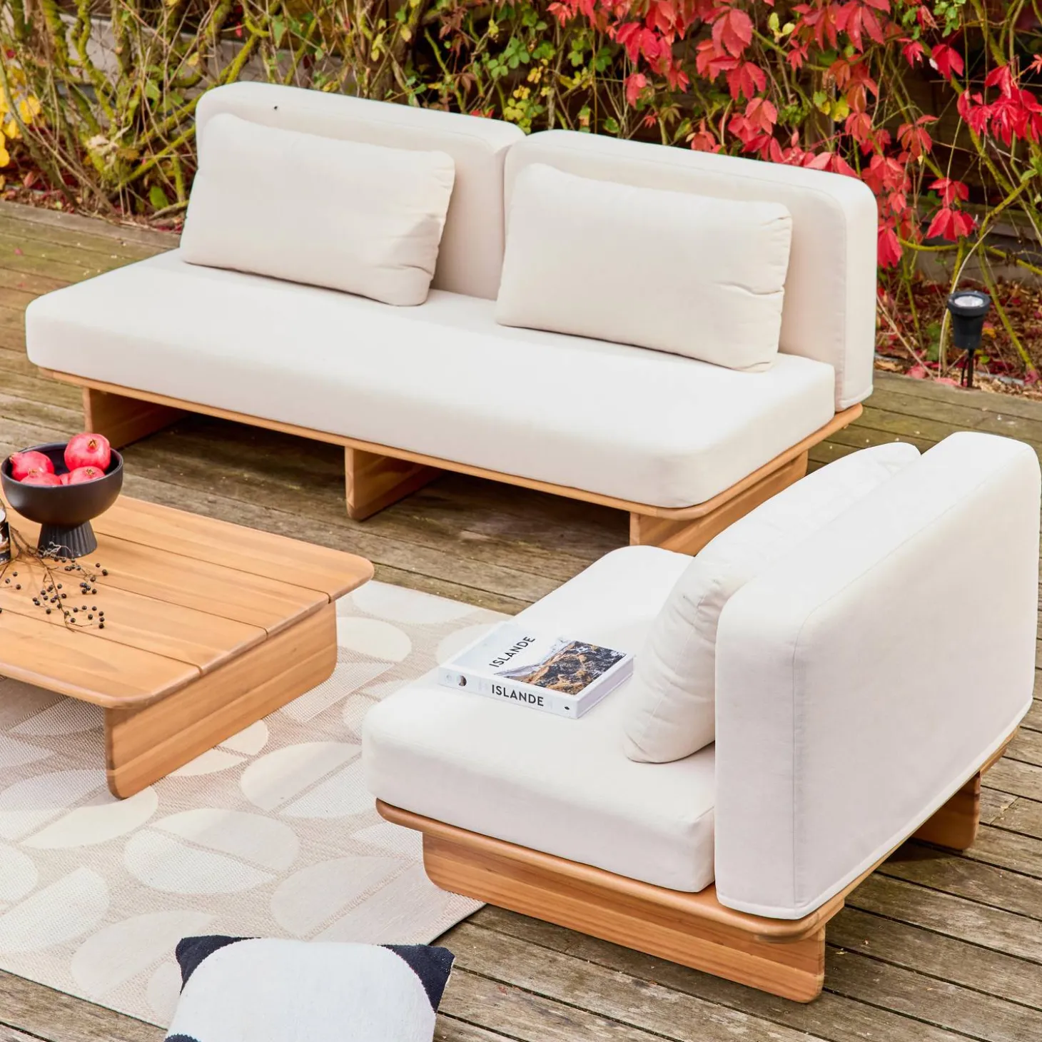Gartenmöbel-Set aus Akazienholz für 4 Personen