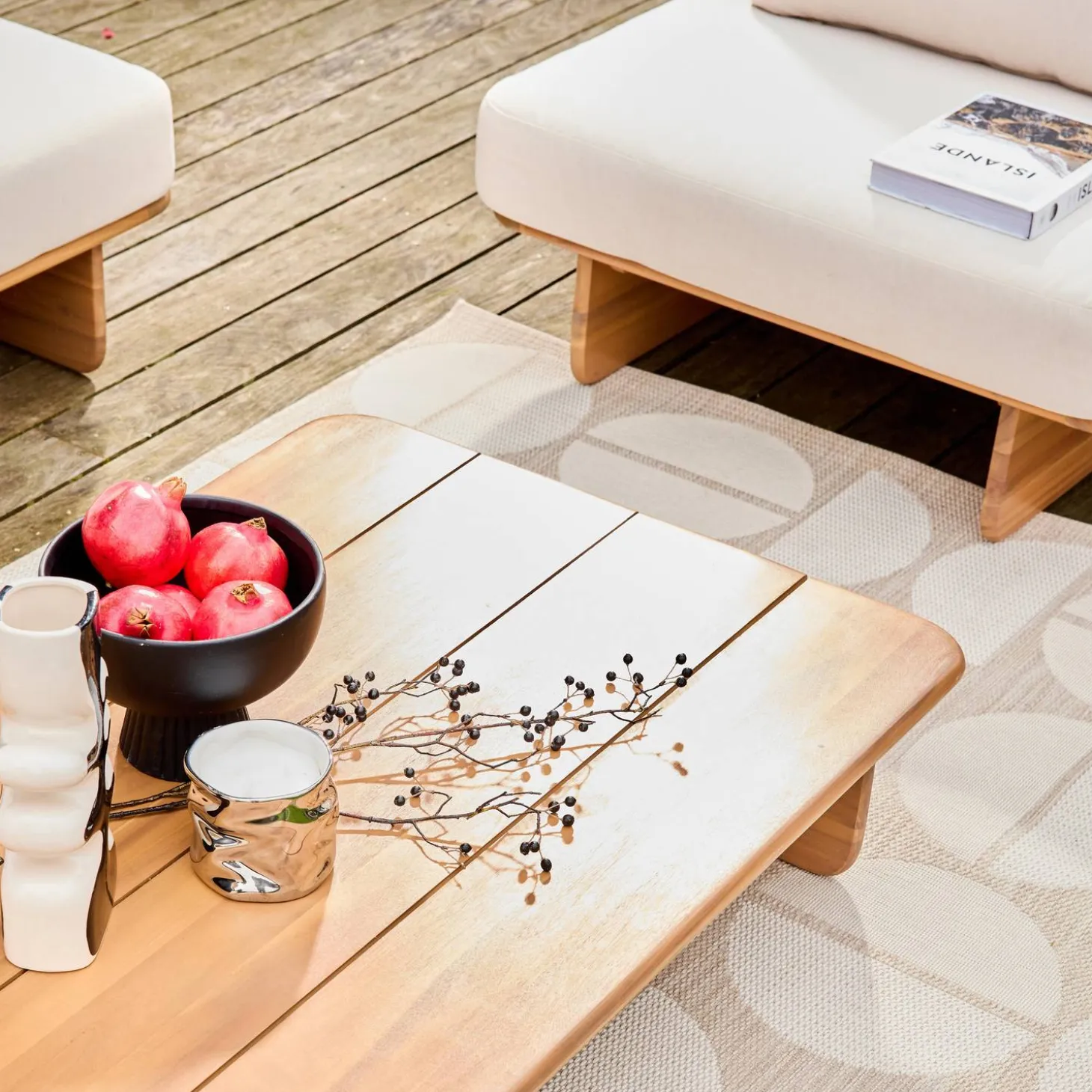 Gartenmöbel-Set aus Akazienholz für 4 Personen