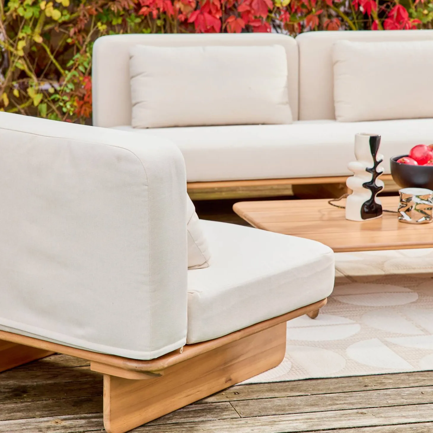 Gartenmöbel-Set aus Akazienholz für 4 Personen
