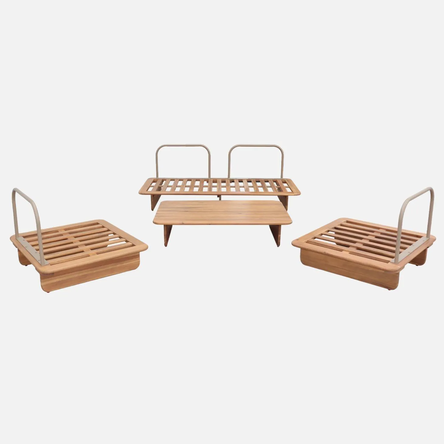 Gartenmöbel-Set aus Akazienholz für 4 Personen