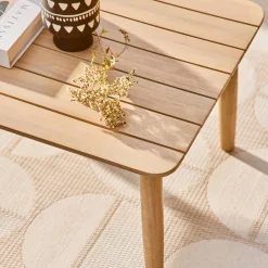 Gartenmöbelset aus Akazienholz mit Seilbespannung für 4 Personen