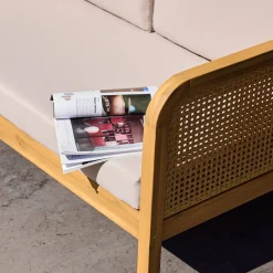 Gartenmöbelset aus Akazienholz und Rattan-Geflecht für 4 Personen
