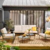 Gartenmöbelset aus Stahl, 5 Personen