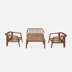 Gartenmöbelset für 4 Personen aus Akazienholz