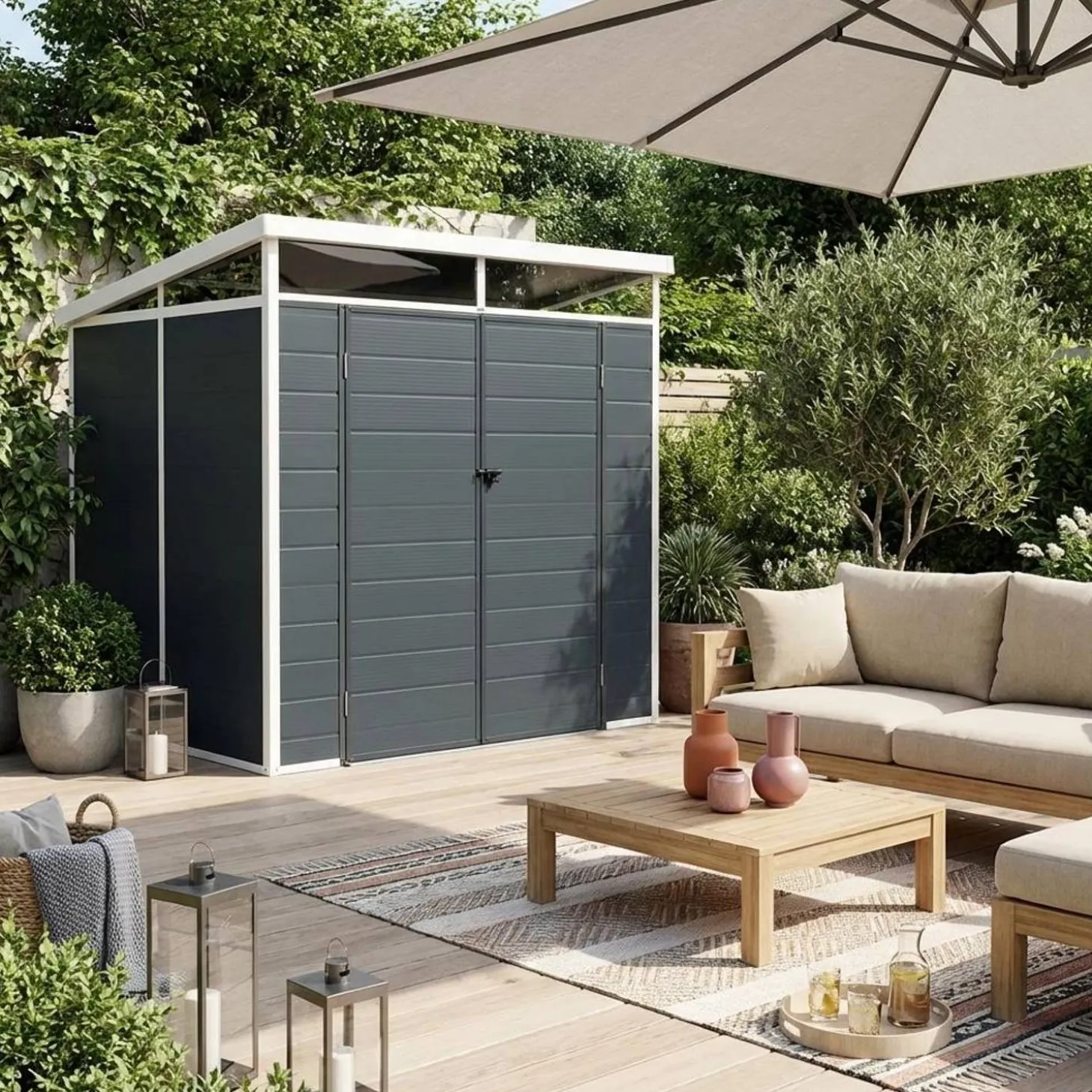 Gartenschuppen aus Kunststoff 4,55 m²