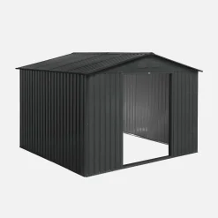 Gartenschuppen aus Metall, grau und weiß 7,06m2
