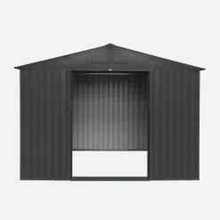 Gartenschuppen aus Metall, grau und weiß 7,06m2