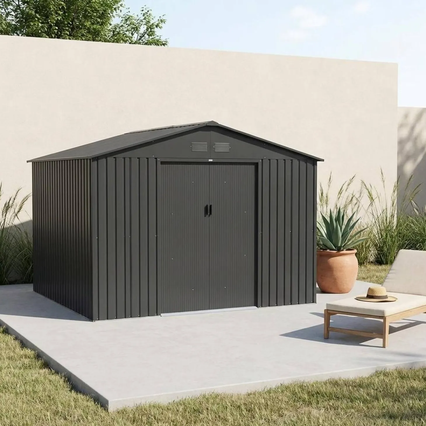 Gartenschuppen aus Metall 10,85m2