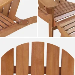 Gartensessel Adirondack mit Fußstütze