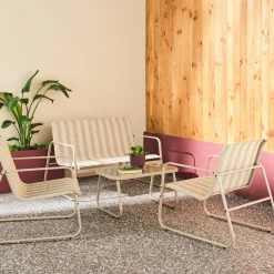 Gartenset aus Metall und Textilene für 4 Personen