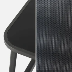 Gartenset aus Metall und Textilene für 4 Personen