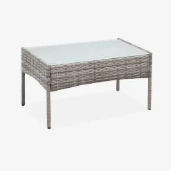 Gartenset aus Polyrattan, 4 Plätze Moltès