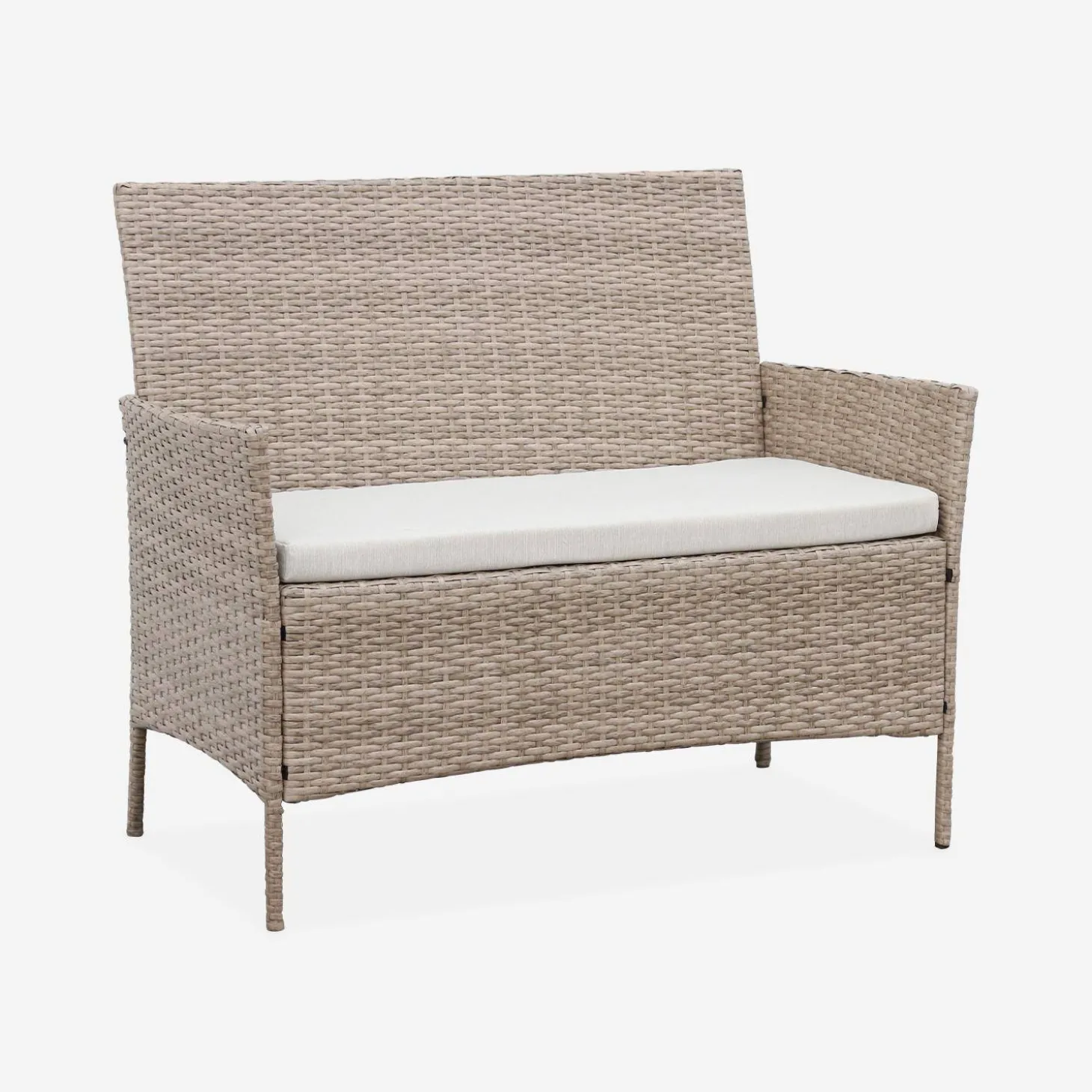 Gartenset aus Polyrattan, 4 Plätze Moltès