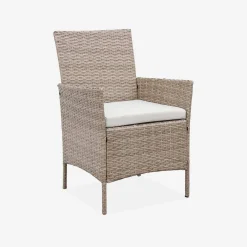 Gartenset aus Polyrattan, 4 Plätze Moltès
