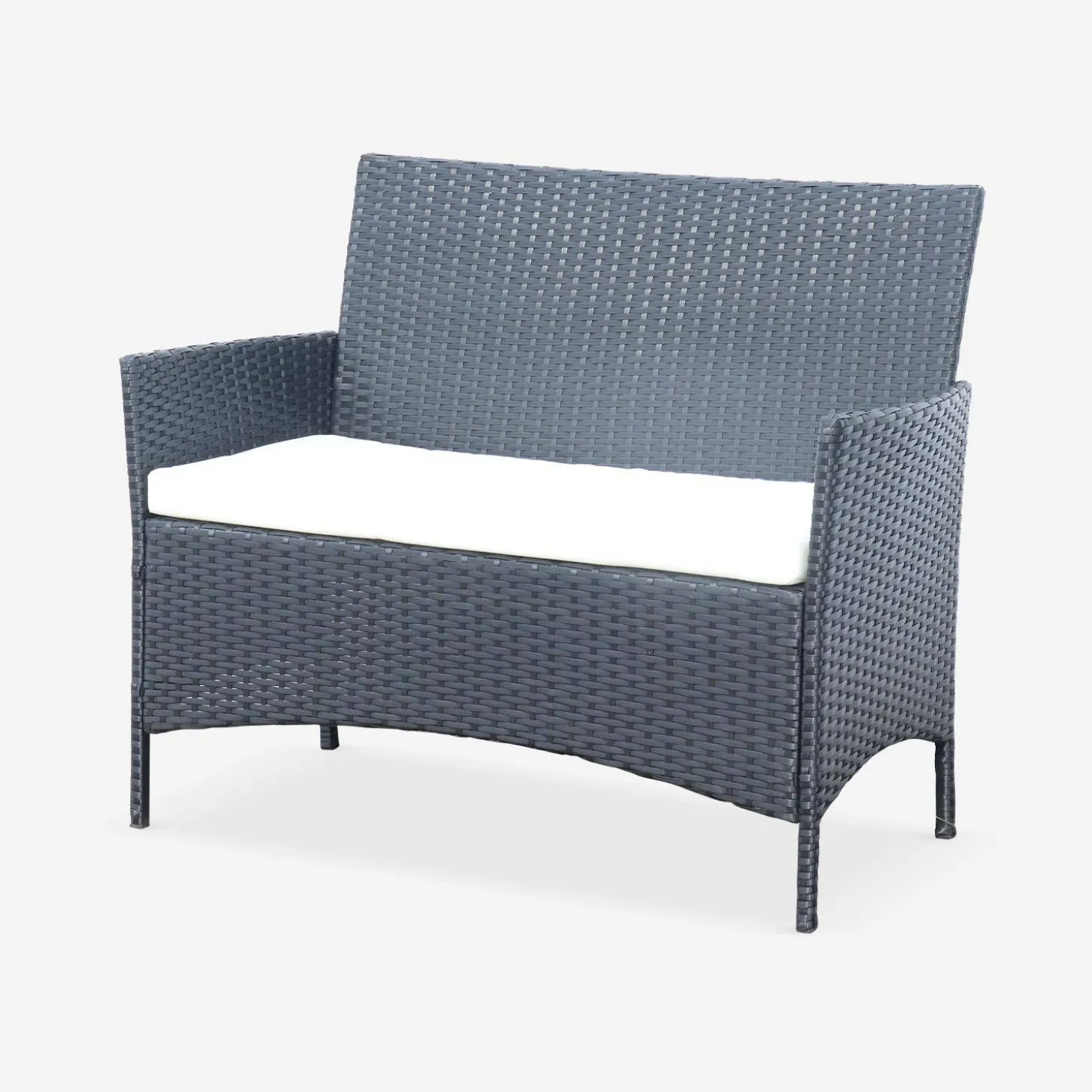 Gartenset aus Polyrattan, 4 Plätze Moltès