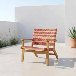 Gartenstuhl aus Akazienholz und Geflecht