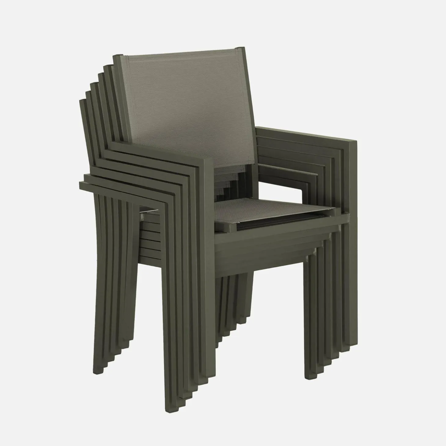 Gartentisch Aluminium + 6 Sessel