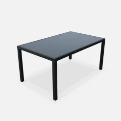Gartentisch Aluminium + 6 Sessel