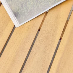 Gartentisch aus Akazienholz mit abgerundeten Ecken, 8 Plätze