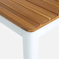 Gartentisch aus Akazienholz mit abgerundeten Ecken, 8 Plätze
