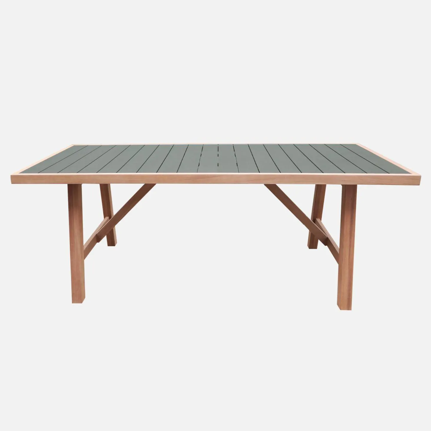 Gartentisch aus Akazienholz und Aluminium für 8 Personen