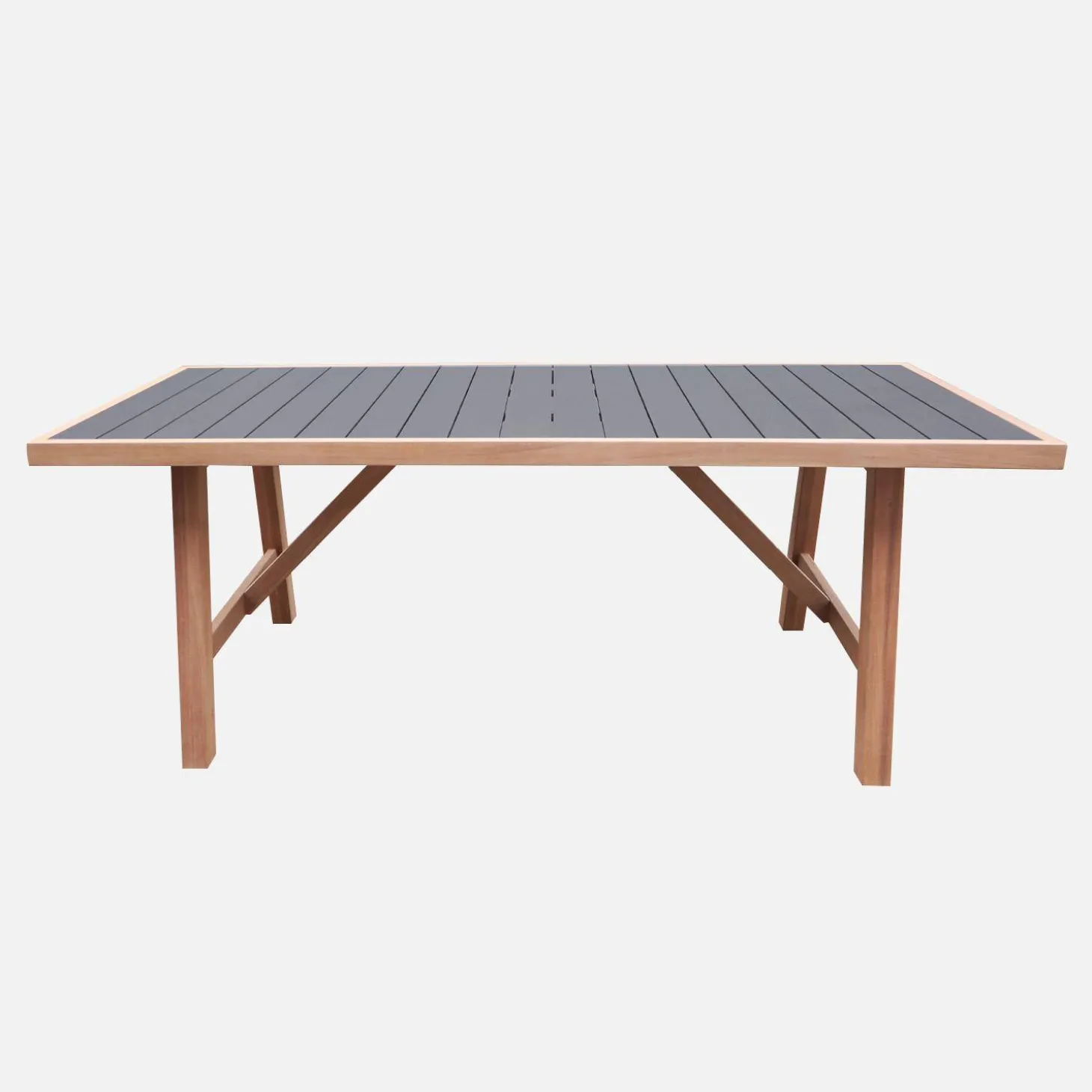 Gartentisch aus Akazienholz und Aluminium für 8 Personen