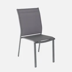 Gartentisch aus Akazienholz und Aluminium + 8 Stühle