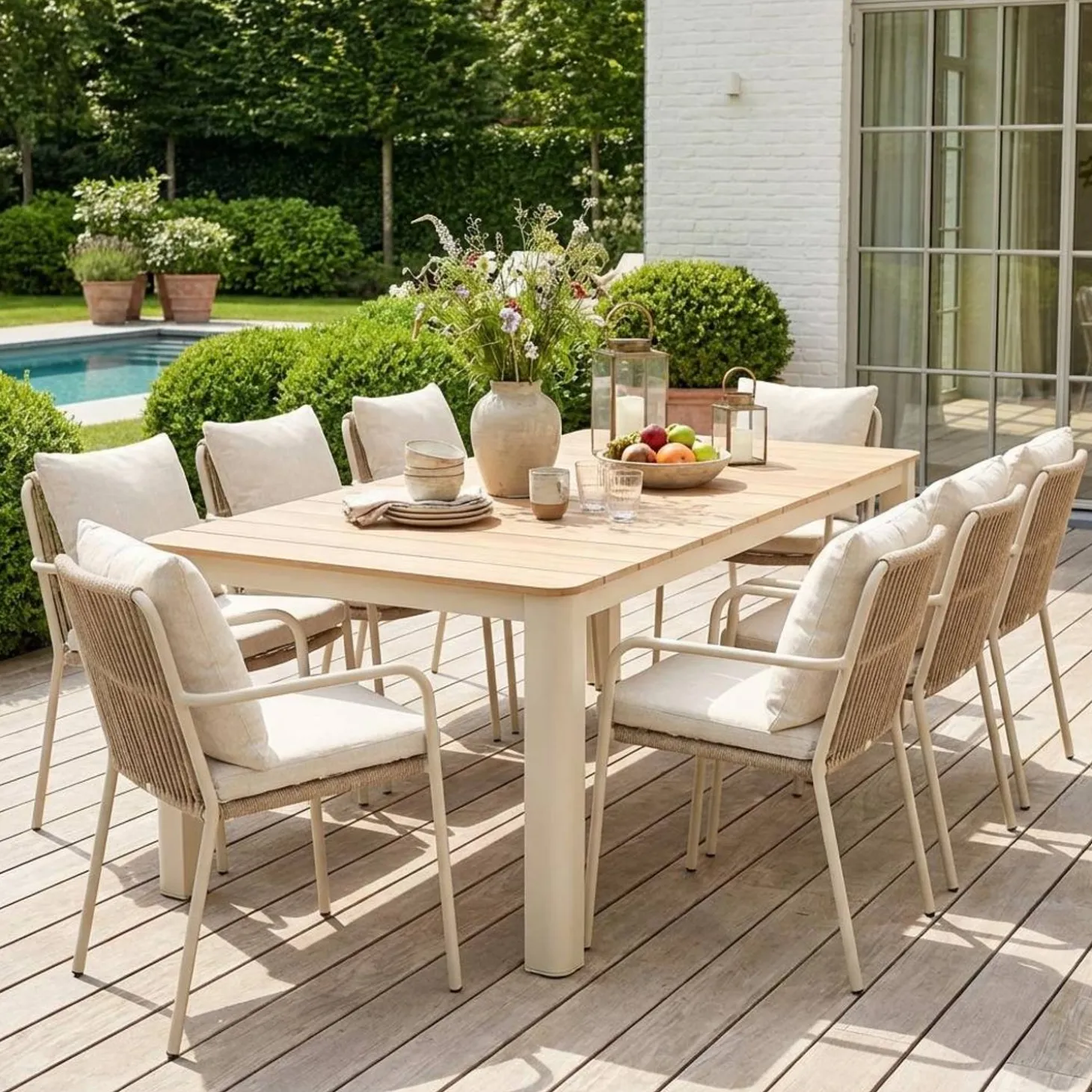 Gartentisch aus Aluminium 210cm für 8 Personen