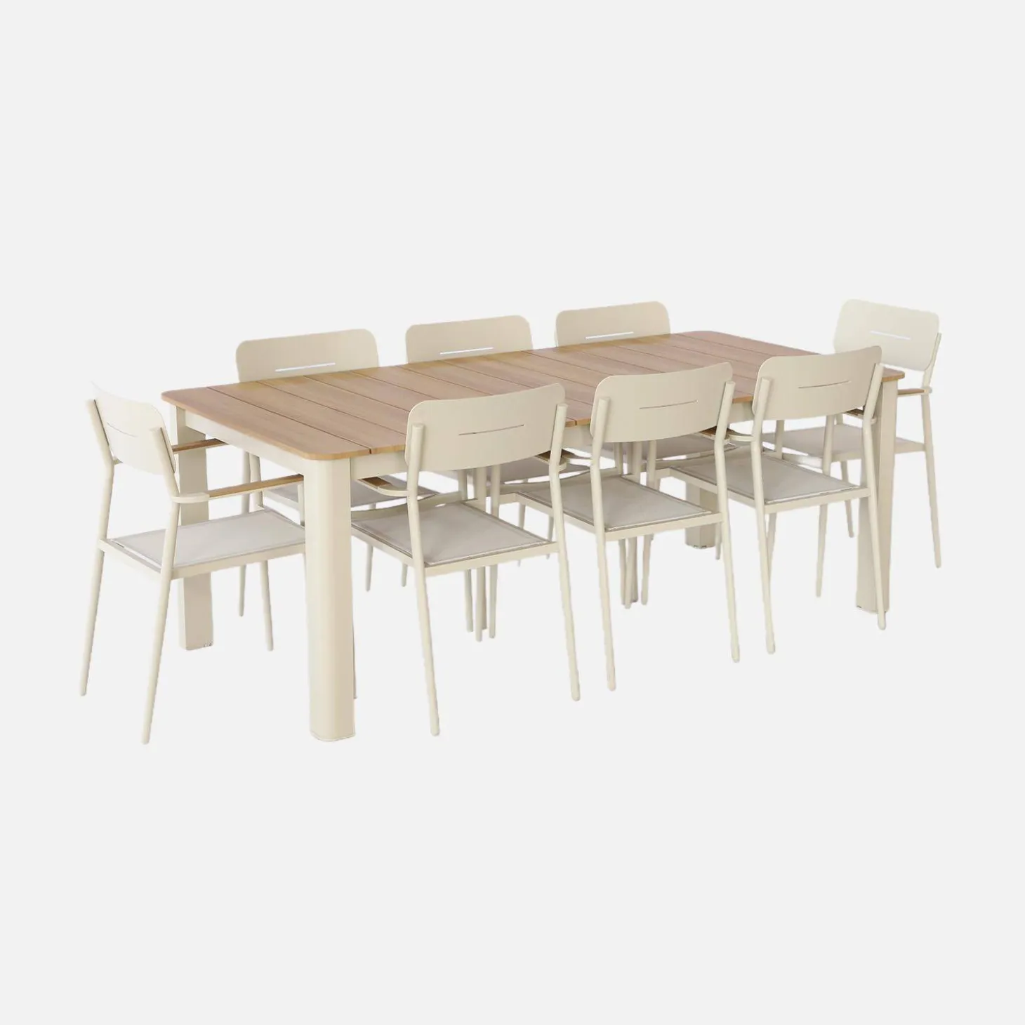 Gartentisch aus Aluminium 210cm für 8 Personen