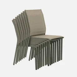 Gartentisch aus Aluminium 225cm + 8 Stühle