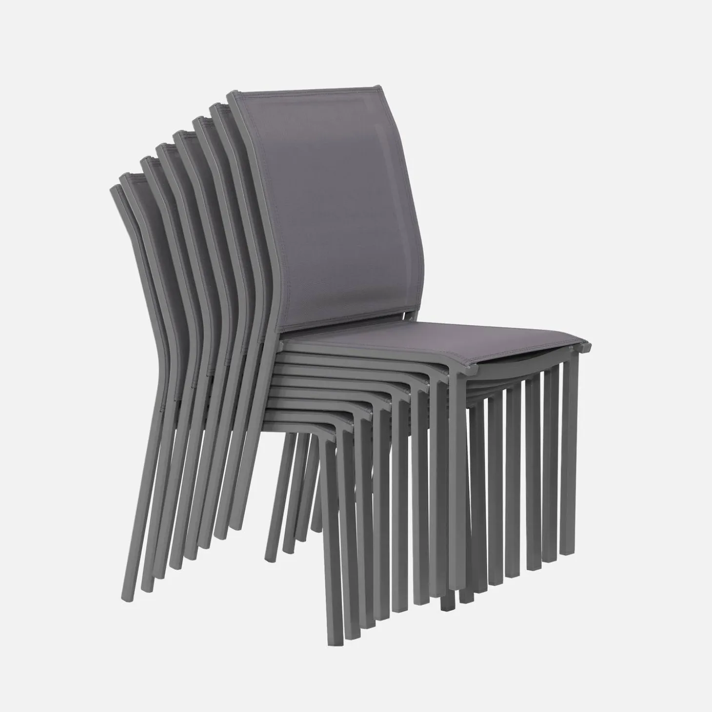 Gartentisch aus Aluminium 225cm + 8 Stühle