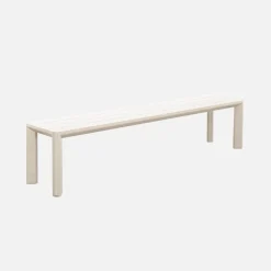 Gartentisch aus Aluminium mit 1 Bank und 4 Sesseln
