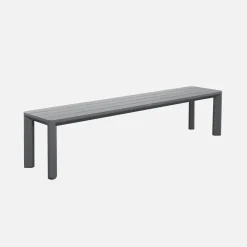 Gartentisch aus Aluminium mit 1 Bank und 4 Sesseln