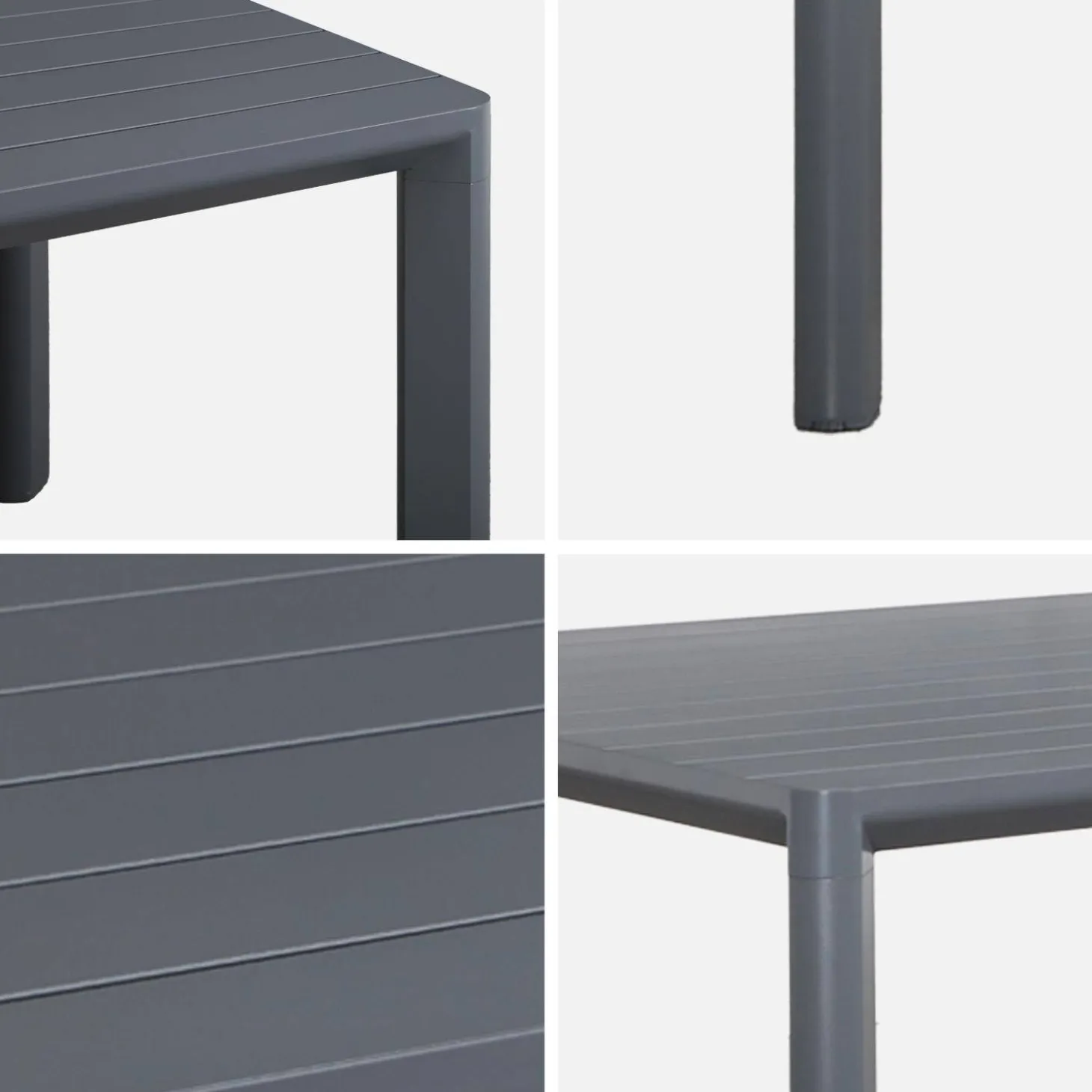 Gartentisch aus Aluminium, 8 Plätze